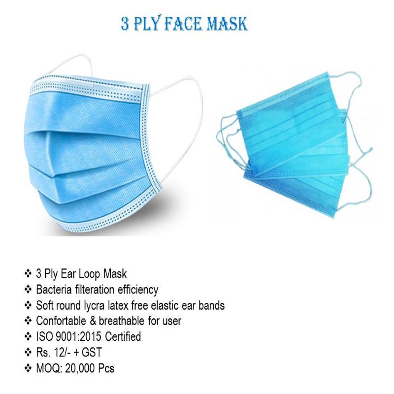 3 PLY surgical face mask